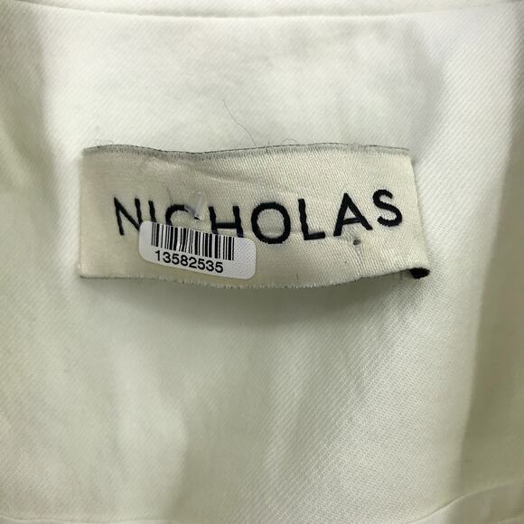 Nicholas Jennifer Vest 0 Sleeveless Button Front Belted Waist Pocket Collar - Picture 4 of 11